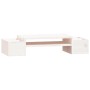 Soporte de monitor madera maciza de pino blanco 70x27,5x15 cm de vidaXL, Bases y elevadores para ordenadores - Ref: Foro24-81...