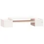 Soporte de monitor madera maciza de pino blanco 70x27,5x15 cm de vidaXL, Bases y elevadores para ordenadores - Ref: Foro24-81...