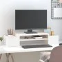 Soporte de monitor madera maciza de pino blanco 70x27,5x15 cm de vidaXL, Bases y elevadores para ordenadores - Ref: Foro24-81...