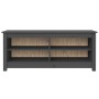 Banco zapatero madera maciza de pino gris 110x38x45,5 cm de vidaXL, Zapateros y organizadores de calzado - Ref: Foro24-813776...