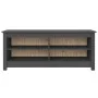 Banco zapatero madera maciza de pino gris 110x38x45,5 cm de vidaXL, Zapateros y organizadores de calzado - Ref: Foro24-813776...