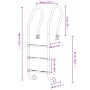 Escalera para piscina acero inoxidable 304 54x38x158 cm de vidaXL, Escaleras y rampas de piscina - Ref: Foro24-93455, Precio:...