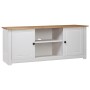 Mueble para TV madera de pino estilo Panamá blanco 120x40x50 cm en Muebles TV | Comprar online en Foru.es
