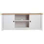 Mueble para TV madera de pino estilo Panamá blanco 120x40x50 cm en Muebles TV | Comprar online en Foru.es