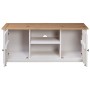 Mueble para TV madera de pino estilo Panamá blanco 120x40x50 cm en Muebles TV | Comprar online en Foru.es