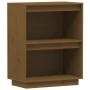Mesa consola de madera maciza de pino marrón miel 60x34x75 cm de vidaXL, Aparadores - Ref: Foro24-813822, Precio: 44,08 €, De...