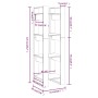 Estantería/divisor de espacios madera maciza pino 41x35x125 cm de vidaXL, Librerías y estanterías - Ref: Foro24-813864, Preci...