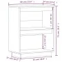 Mesa consola de madera maciza de pino marrón miel 60x34x75 cm de vidaXL, Aparadores - Ref: Foro24-813822, Precio: 44,08 €, De...