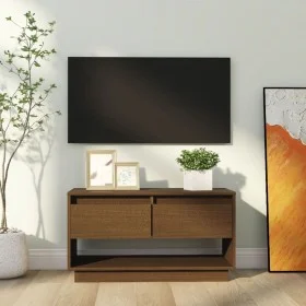 Mueble de TV madera maciza de pino marrón miel 74x34x40 cm de vidaXL, Muebles TV - Ref: Foro24-813842, Precio: 45,11 €, Descu...