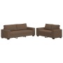 Juego de sofás con cojines 2 piezas tela marrón en Sofás | Comprar online en Foru.es