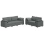 Juego de Sofá 2 pcs Gris oscuro 219 x 77 x 82 cm tela en Sofás | Comprar online en Foru.es
