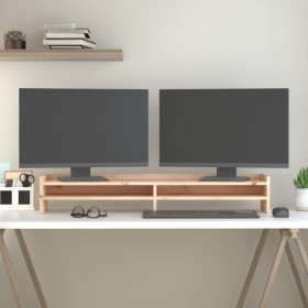 Soporte para monitor madera maciza de pino 100x24x16 cm de vidaXL, Bases y elevadores para ordenadores - Ref: Foro24-813989, ...