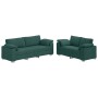 Juego de Sofá 2 pcs Verde oscuro 219 x 77 x 82 cm tela en Sofás | Comprar online en Foru.es