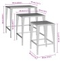 Mesas apilables de jardín 3 unidades ratán sintético marrón en Mesas de jardín | Comprar online en Foru.es