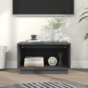 Mueble de TV de madera maciza de pino gris 60x35x35 cm de vidaXL, Muebles TV - Ref: Foro24-813826, Precio: 33,41 €, Descuento: %