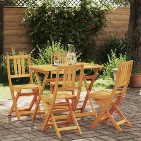 Juego Bistro de Jardín 5 pcs Marrón Madera de Acacia Sólida en Mesas de jardín | Comprar online en Foru.es