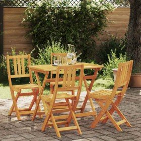 Juego Bistro de Jardín 5 pcs Marrón Madera de Acacia Sólida en Mesas de jardín | Comprar online en Foru.es