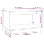 Mueble de TV de madera maciza de pino gris 60x35x35 cm de vidaXL, Muebles TV - Ref: Foro24-813826, Precio: 33,75 €, Descuento: %