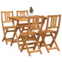 Juego Bistro de Jardín 5 pcs Marrón Madera de Acacia Sólida en Mesas de jardín | Comprar online en Foru.es