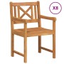 Silla de Jardín 8 pcs 56 x 56 x 90 cm Madera de Acacia Sólida en Sillas de jardín | Comprar online en Foru.es