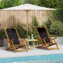 Silla de playa con cojín 2 pcs Marrón 61.5 x 123 x 82cm en Sillas de jardín | Comprar online en Foru.es