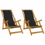 Silla de playa con cojín 2 pcs Marrón 61.5 x 123 x 82cm en Sillas de jardín | Comprar online en Foru.es