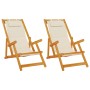 Silla de playa con cojín 2 pcs Marrón 61.5 x 123 x 82cm en Sillas de jardín | Comprar online en Foru.es
