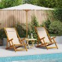 Silla de playa con cojín 2 pcs Marrón 61.5 x 123 x 82cm en Sillas de jardín | Comprar online en Foru.es