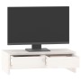 Soporte de monitor madera maciza de pino blanco 50x27x15 cm de vidaXL, Bases y elevadores para ordenadores - Ref: Foro24-8139...