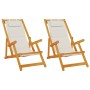 Silla de playa con cojín 2 pcs Marrón 61.5 x 123 x 82cm en Sillas de jardín | Comprar online en Foru.es