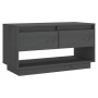 Mueble de TV de madera maciza de pino gris 74x34x40 cm de vidaXL, Muebles TV - Ref: Foro24-813841, Precio: 56,30 €, Descuento: %