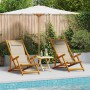 Silla de playa con cojín 2 pcs Marrón 61.5 x 123 x 82cm en Sillas de jardín | Comprar online en Foru.es