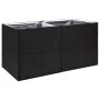 Jardinera de ratán sintético negro 157x80x80 cm de vidaXL, Maceteros y jardineras - Ref: Foro24-319174, Precio: 135,98 €, Des...
