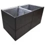 Jardinera de ratán sintético negro 157x80x80 cm de vidaXL, Maceteros y jardineras - Ref: Foro24-319174, Precio: 135,98 €, Des...