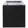 Jardinera de ratán sintético negro 157x80x80 cm de vidaXL, Maceteros y jardineras - Ref: Foro24-319174, Precio: 135,98 €, Des...