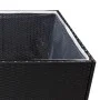Jardinera de ratán sintético negro 157x80x80 cm de vidaXL, Maceteros y jardineras - Ref: Foro24-319174, Precio: 135,98 €, Des...