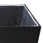 Jardinera de ratán sintético negro 157x80x80 cm de vidaXL, Maceteros y jardineras - Ref: Foro24-319174, Precio: 138,21 €, Des...