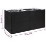 Jardinera de ratán sintético negro 157x80x80 cm de vidaXL, Maceteros y jardineras - Ref: Foro24-319174, Precio: 135,98 €, Des...
