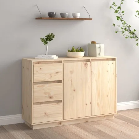 Aparador de madera maciza de pino 111x34x75 cm de vidaXL, Aparadores - Ref: Foro24-813804, Precio: 141,55 €, Descuento: %
