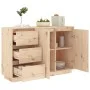 Aparador de madera maciza de pino 111x34x75 cm de vidaXL, Aparadores - Ref: Foro24-813804, Precio: 141,55 €, Descuento: %