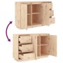 Aparador de madera maciza de pino 111x34x75 cm de vidaXL, Aparadores - Ref: Foro24-813804, Precio: 143,65 €, Descuento: %