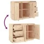 Solid pine wood sideboard 111x34x75 cm by vidaXL, Sideboards - Ref: Foro24-813804, Price: 141,55 €, Discount: %