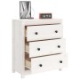 Aparador de madera maciza de pino blanco 70x35x80 cm de vidaXL, Aparadores - Ref: Foro24-813735, Precio: 121,15 €, Descuento: %