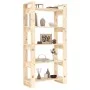Estantería/divisor de espacios madera maciza 80x35x160 cm de vidaXL, Librerías y estanterías - Ref: Foro24-813909, Precio: 88...