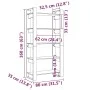 Estantería/divisor de espacios madera maciza 80x35x160 cm de vidaXL, Librerías y estanterías - Ref: Foro24-813909, Precio: 88...