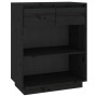Mesa consola de madera maciza de pino negro 60x34x75 cm de vidaXL, Aparadores - Ref: Foro24-813838, Precio: 62,40 €, Descuent...