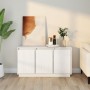 Aparador de madera maciza de pino blanco 111x34x60 cm de vidaXL, Aparadores - Ref: Foro24-813810, Precio: 152,33 €, Descuento: %