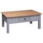 Mesa de centro madera de pino estilo Panamá gris 100x60x43,5 cm en Mesas de centro | Comprar online en Foru.es