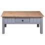 Mesa de centro madera de pino estilo Panamá gris 100x60x43,5 cm en Mesas de centro | Comprar online en Foru.es