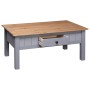 Mesa de centro madera de pino estilo Panamá gris 100x60x43,5 cm en Mesas de centro | Comprar online en Foru.es